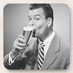 Zakenman Drink Beer Onderzetter