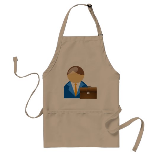 Zakenman en Briefcase Apron Standaard Schort (Voorkant)