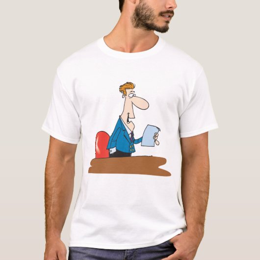 Zakenman Lezing Mannen T-shirt (Voorkant)