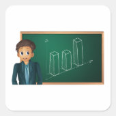 Zakenman presenteert Stickers (Voorkant)