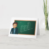 Zakenman presenteert Wenskaarten Kaart (Voorkant)