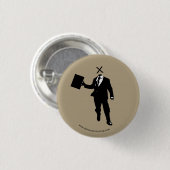 zakenman zonder hoofd ronde button 3,2 cm (Voorkant /achterkant)