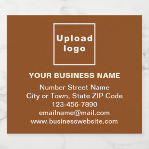 Zakenmerk op bruin etiket op flesje