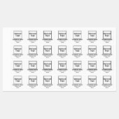 Zakenmerk op wit vierkant strijkijzer op label (Vel)