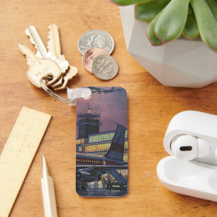  zakenpassagiers aan boord van het vliegtuig sleutelhanger