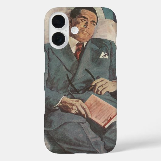 zakenreizen, lezen op het vliegtuig Case-Mate iPhone case (Achterkant)