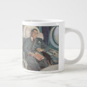  zakenreizen, lezen op het vliegtuig jumbo beker (Rechts)