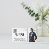 Zakenvrouw | Snelresponscode Visitekaartje (Staand voorkant)