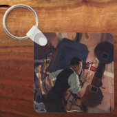  zakenwereld, filmbioscoopprojectionist sleutelhanger (Voorkant)