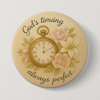 Zakhorloge knopontwerp... ronde button 7,6 cm