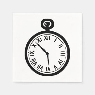 Zakhorloge papieren servetten