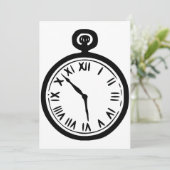 Zakhorloge uitnodigingen (Staand voorkant)