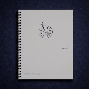 Zakhorloge voor nachtonderzoek donkere academische notitieboek