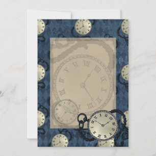 Zakhorloges op blauwe diamantpatroon achtergrond kaart