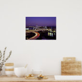 Zakim Bridge, Boston 's nachts Poster (Keuken)