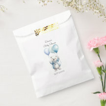 Zakje voor baby shower gunstbewijs met Poolse beer
