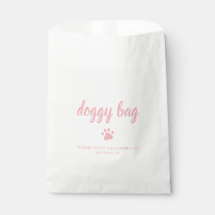 Zakje voor puppy verjaardagsfeestje bedankzakje