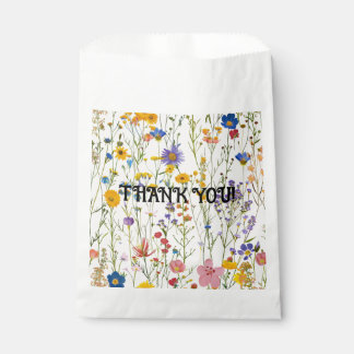 Zakjes met wilde bloemen thema snoepgunstbewijzen