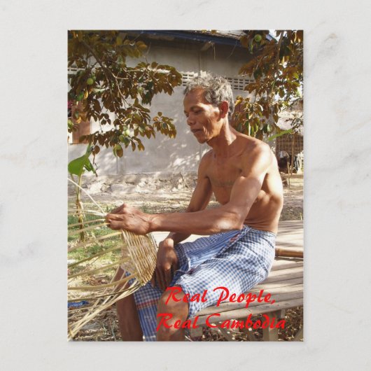 Zakmaker in het dorp Prie Khmeang Briefkaart (Voorkant)