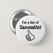 Zakoestische knop wit ronde button 5,7 cm (Voorkant /achterkant)