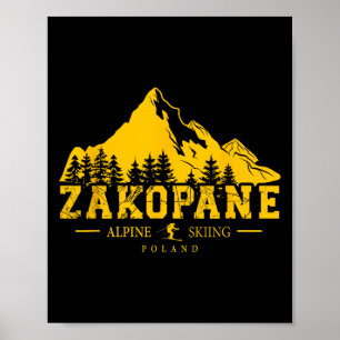 Zakopane Polen Skigebied Alpines Skiën Poliatra Poster