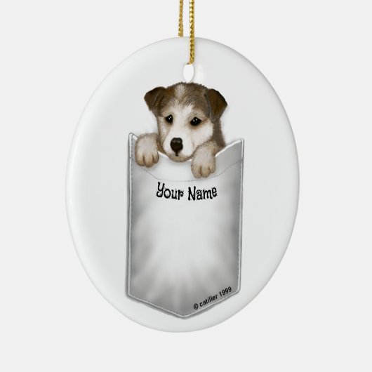 Zakpuppy hond keramisch ornament (Rechts)