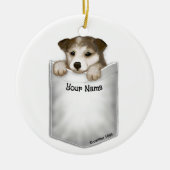 Zakpuppy hond keramisch ornament (Voorkant)