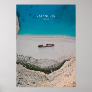 Zakynthos, Griekenland Reisbaan Poster