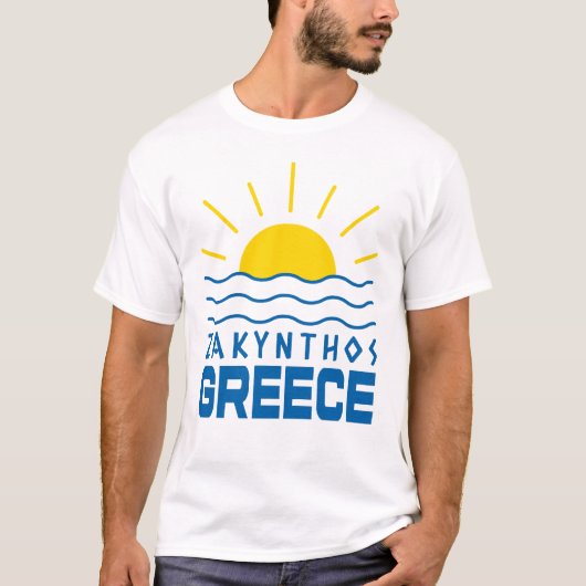 Zakynthos Griekenland Sunshine en Zee Mannen T-shirt (Voorkant)