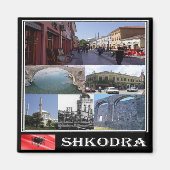 zAL007 SHKODËR Mozaïek Albanië, Koelkast Magneet (Voorkant)