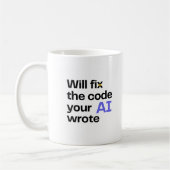 'Zal AI-code repareren' Mok - Wit (Links)