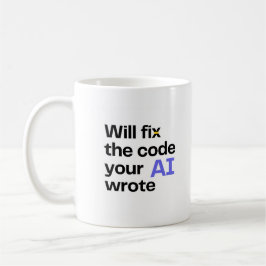 'Zal AI-code repareren' Mok - Wit
