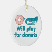 Zal Baritone spelen voor donuts Keramisch Ornament (Rechts)