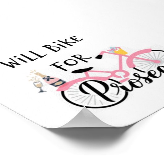 ZAL BIKE ZIJN VAN PROSECCO-POSTER POSTER (Hoek)