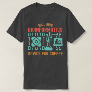 Zal bio-informatica advies geven voor koffie t-shirt
