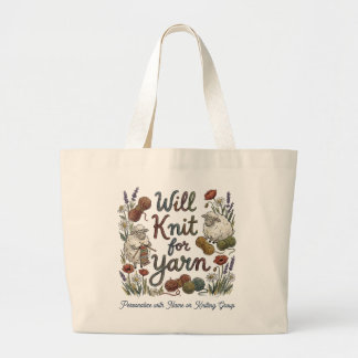Zal Breien Voor Garenschaap Grote Tote Bag