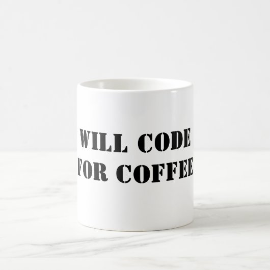 Zal code voor koffie geven koffiemok (Center)