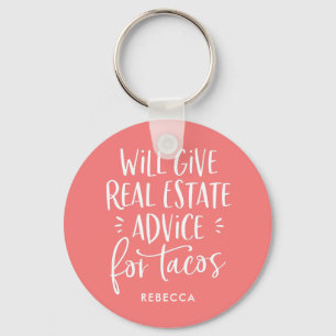 Zal de eigenlijke Estate Adviseren voor Tacos Funn Sleutelhanger