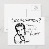 Zal de socialisatie Hurt? Briefkaart (Voorkant / Achterkant)