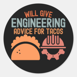 Zal Engineering advies geven voor Tacos Ronde Sticker