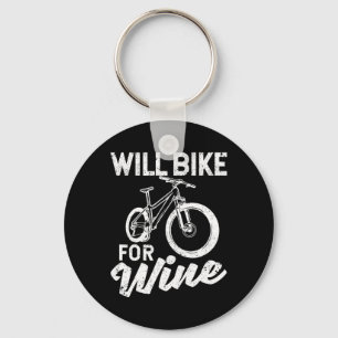Zal Fietsen Voor Wijn Grappige Wielrenners Fiets Sleutelhanger