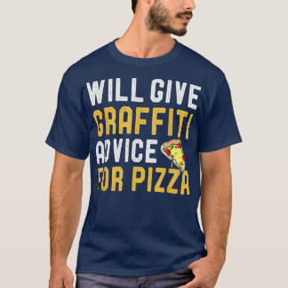 Zal Graffiti advies geven voor Pizza Funny Drawing T-shirt