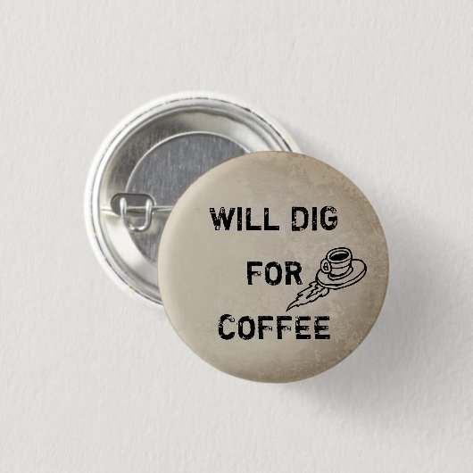 Zal graven voor koffie ronde button 3,2 cm (Voorkant /achterkant)