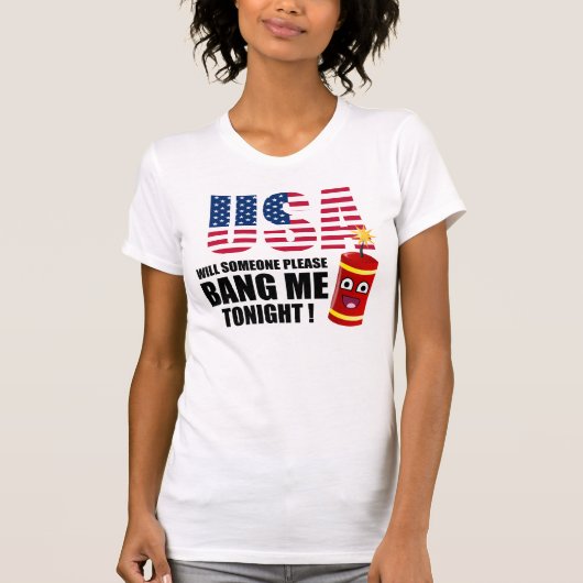ZAL IEMAND ME TONIGHT VERBIEDEN T-SHIRT (Voorkant)