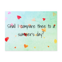Zal ik dit vergelijken met een zomerdag? Sonnet 18