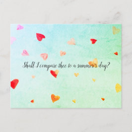 Zal ik dit vergelijken met een zomerdag? Sonnet 18 Briefkaart