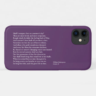 Zal ik dit vergelijken met een zomerdag? sonnet 18 iPhone 11 hoesje