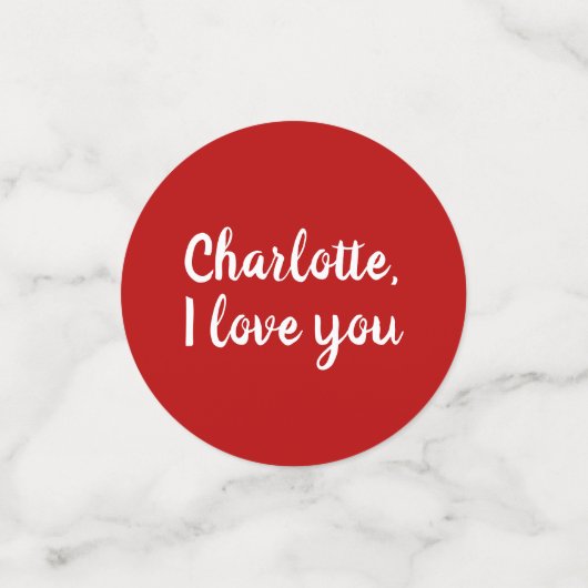 Zal je me een schattig aangepast script voorstelle confetti (Kleine voorkant)