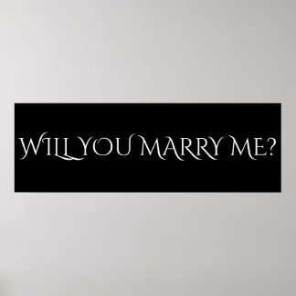 ZAL JE ME MARRY? - Banner van 36 x 12 inch Poster