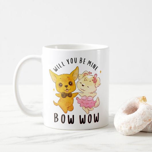 Zal je mijn baas zijn - Hondenliefhebber Valentine Koffiemok (Met donut)
